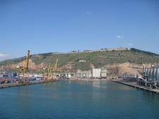 A view of Barcelona, from the top deck.