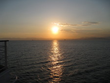 After that, we had dinner, and enjoyed sunset as we set sail for Cannes, France.