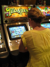 Yeah, they have Mel's favorite nickel slot (thanks to Charly's Mom getting her hooked on it back in January in Vegas!)