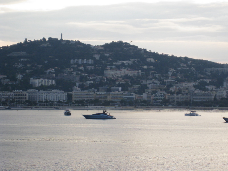 A view of the coastline of Cannes.