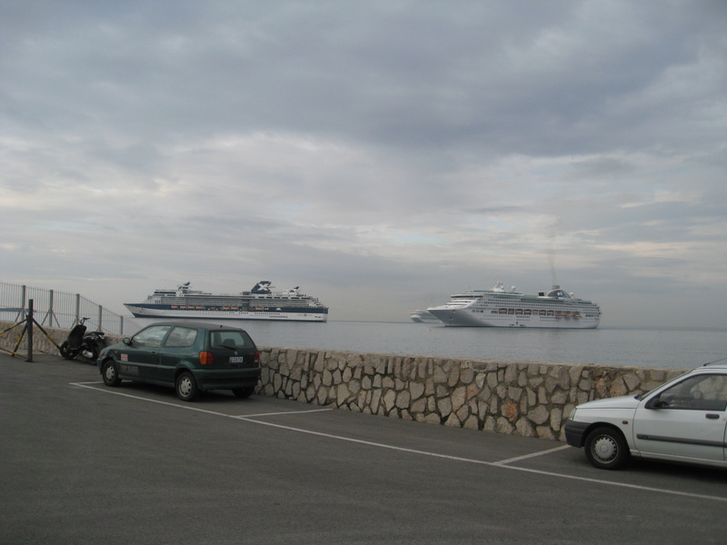 Here's a view back to the Celebrity Summit (on the left).