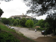 There's the village of St. Paul surrounded by the medieval wall.