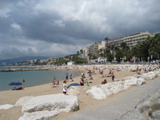 After St. Paul, and Grasse - we got back to Cannes.  Here's the beaches of Cannes!