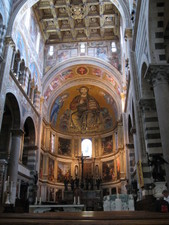 Close-up of the front of the Cathedral.