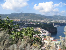 Today we jumped on the Sorrento and Pompeii excursion.  The views as we drove to Sorrento...