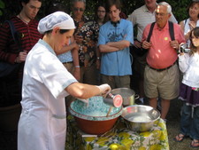 Rosa made two kinds of fresh cheese for us to sample.

Be sure to watch the video we took of her making the cheeses! 
