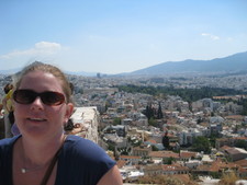 A view of Athens from the top of the Acropolis.