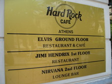 Ah ha!  Pure english!  The Hard Rock Cafe!  