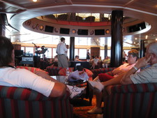 After getting ready, we went down to the Rendevous Lounge to gather for departure.