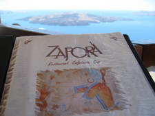 The Zafora Restaurant in Fira on the island of Santorini in Greece.

Here's a Panoramic video we took - be sure to check it out!
