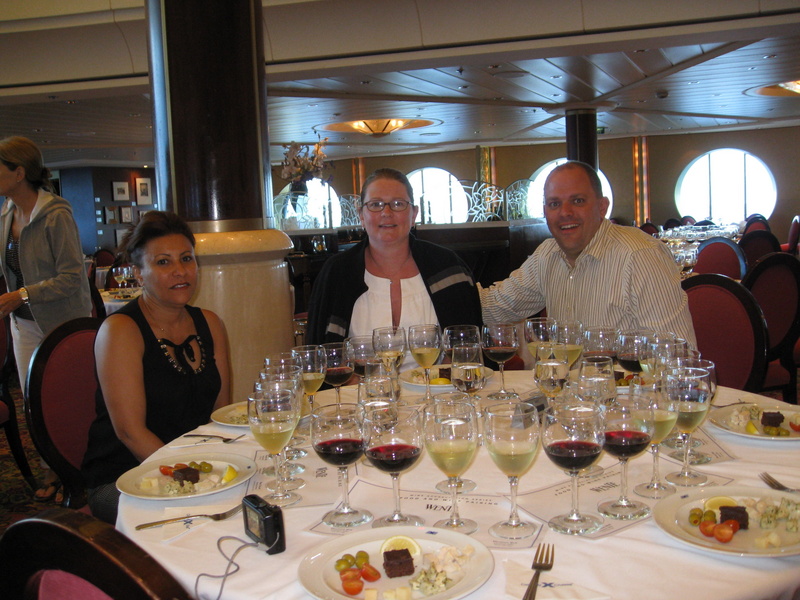 What do you do on a day at sea?  

For starters we went to the on board wine & food tasting with Jose & Carmen! ;)