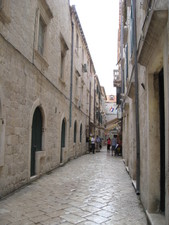 Long alleyways filled with shops.