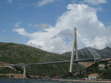 A view of the bridge going into Dubrovnik.