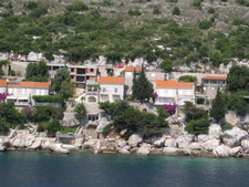 Once we got back on the ship, the ship got very close to some of the homes on the bank.