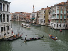 A view to the west from the Rialto Bridge.