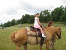 Josie loves animals, and really enjoyed her very first horseback ride!