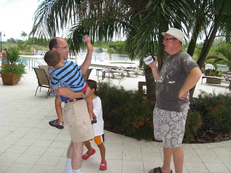 Papa Don (on the right) talking with his best friend from way back (they go back to kindergarten!)