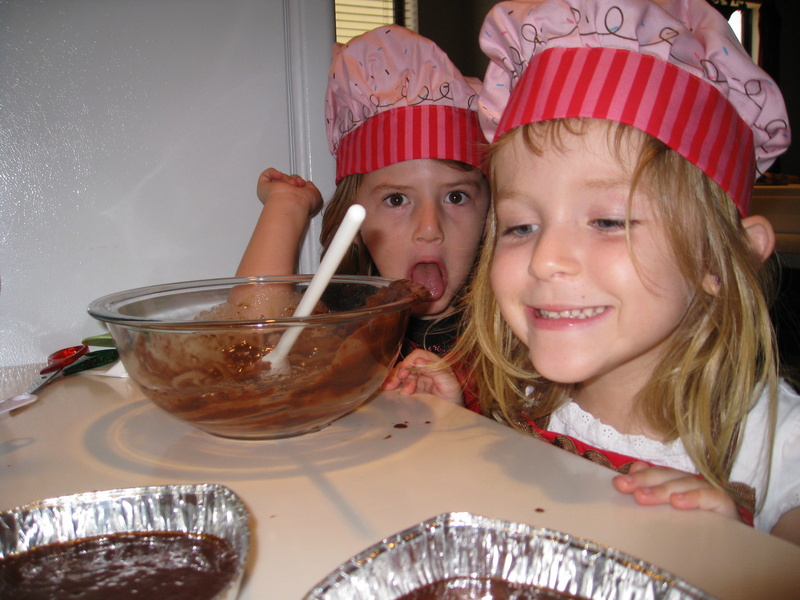 ...in the tins for baking!