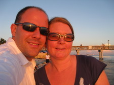 Daddy & Mel-Mel relaxing at the beach.