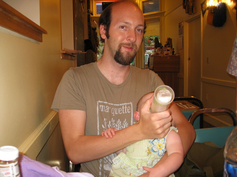 Time for breakfast, dad!  No worries, dad has it covered!