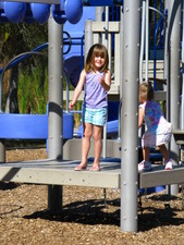 Today we decided to go the Park! ;)  Here's Josie enjoying the playground!