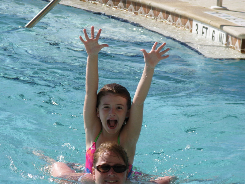 ...enjoying the pool!