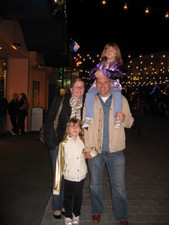 Here we are!  Paige, Mel-Mel, Daddy & JoJo -- live from Downtown Disney!

Magic Kingdom tomorrow -- whoo hoo!