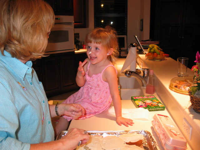 What's that on Josie's nose?  It's frosting! :)