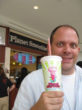 What do you do after spending time getting your hair done?  Yep, go to the mall and get a Smoothie!  YUMMMY!