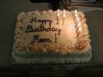 Mom's birthday cake (we ended up having it a day later!)