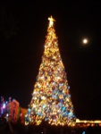 The gigantic Christmas tree in Epcot