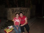 Hill and I in front of the Rainforest Cafe