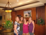 Vanessa, Jordan, Jessica, and me at the hotel