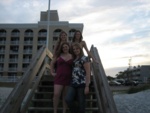 a pose on the stairs down to the beach