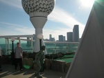 Miami is off in the background, here we are on the top deck.